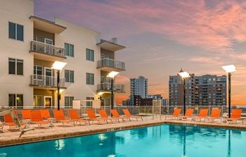 Resort style pool and hot tub